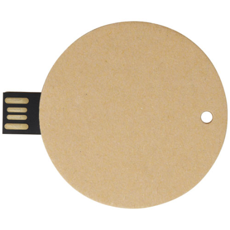 Clé USB personnalisée 2.0 ronde en papier recyclé