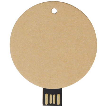 Clé USB personnalisée 2.0 ronde en papier recyclé