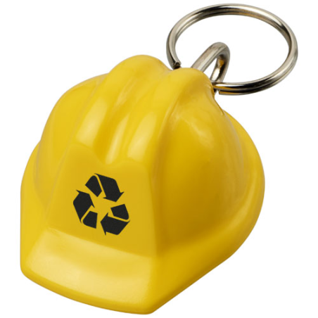 Porte-clés personnalisable Kolt recyclé en forme de casque de chantier