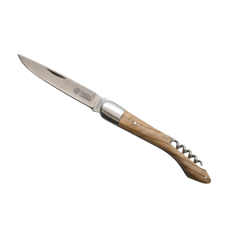Couteau Héritage personnalisable avec tire-bouchon, olivier 12 cm