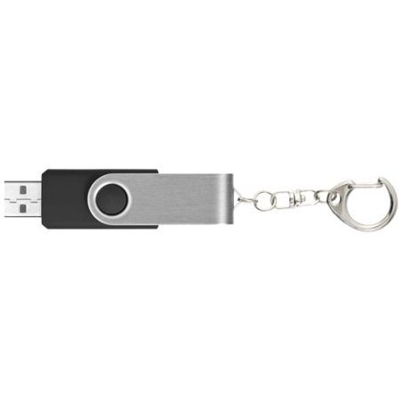 Clé USB personnalisable rotative avec porte-clés