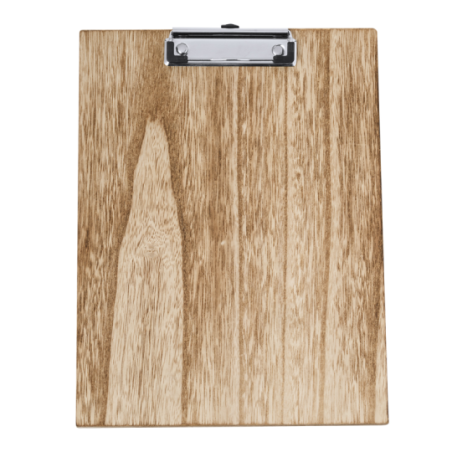 Porte menu personnalisé en bois avec pince format A4 Alborix
