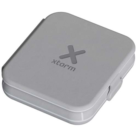 Chargeur de voyage personnalisable Xtorm XWF21 sans fil 2-en-1 pliable de 15 W