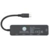Hub usb publicitaire en plastique recyclé Loop RCS USB 2.0-3.0 avec port HDMI Hub usb publicitaire en plastique recyclé Loop RCS USB 2.0-3.0 avec port HDMI