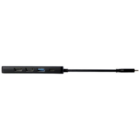 Hub usb publicitaire en plastique recyclé Loop RCS USB 2.0-3.0 avec port HDMI