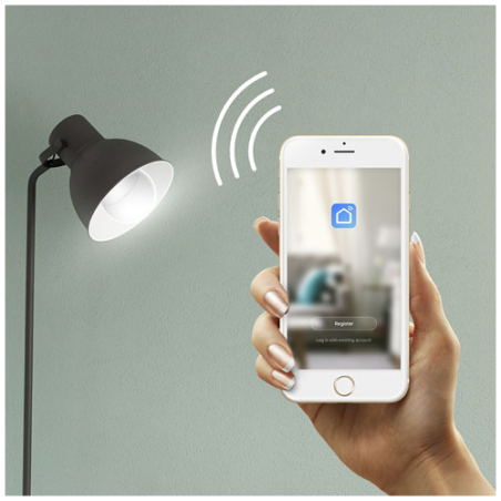 Ampoule personnalisable avec contrôle de la luminosité Wi-Fi BW10 Prixton Ampoule personnalisable avec contrôle de la luminosité Wi-Fi BW10 Prixton