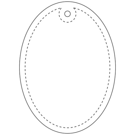 Attache réfléchissante personnalisable ovale en TPU H-12 RFX™ Attache réfléchissante personnalisable ovale en TPU H-12 RFX™