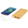 Batterie de secours personnalisable Tulda de 10,000 mAh en bambou Batterie de secours personnalisable Tulda de 10,000 mAh en bambou