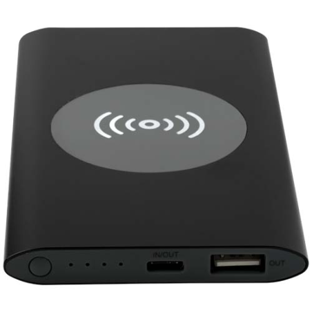 Batterie de secours personnalisé sans fil en aluminium recyclé Juice type-C de 4&nbsp;000&nbsp;mAh