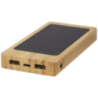 Batterie de secours publicitaire solaire Alata de 8 000 mAh en bambou Batterie de secours publicitaire solaire Alata de 8 000 mAh en bambou