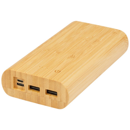 Batterie externe personnalisable Tulda de 20,000 mAh en bambou Batterie externe personnalisable Tulda de 20,000 mAh en bambou