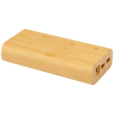 Batterie externe personnalisable Tulda de 20,000 mAh en bambou Batterie externe personnalisable Tulda de 20,000 mAh en bambou