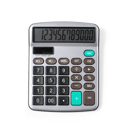 Calculatrice personnalisable robuste en ABS solaire et pile bouton - Tueris Calculatrice personnalisable robuste en ABS solaire et pile bouton - Tueris