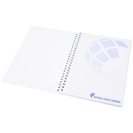 Carnet personnalisable Desk-Mate® A5 à spirales avec couverture rigide Carnet personnalisable Desk-Mate® A5 à spirales avec couverture rigide