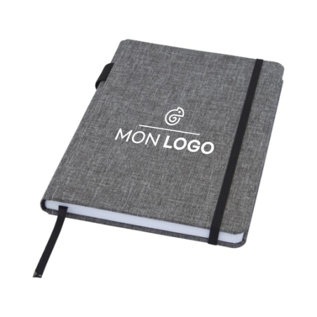 Carnet personnalisable Orin A5 avec sa couverture en tissu recyclé et papier recyclé Carnet personnalisable Orin A5 avec sa couverture en tissu recyclé et papier recyclé