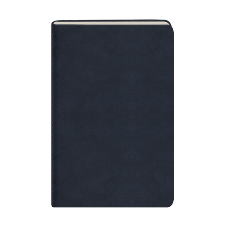 Carnet personnalisé en fibre de cuir "nubuck" Made in Italie - Toscane (140 x 210 mm)