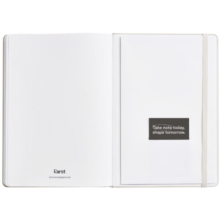 Carnet personnalisé couverture rigide A5 avec page en papier de pierre ligné - K’arst Carnet personnalisé couverture rigide A5 avec page en papier de pierre ligné - K’arst