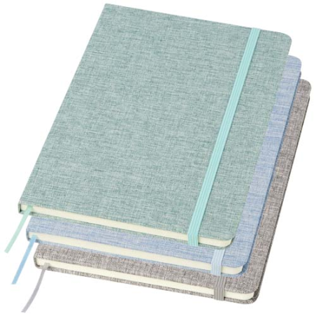 Carnet A5 personnalisé ligné à couverture rigide finition coton recyclé - Ramona Carnet A5 personnalisé ligné à couverture rigide finition coton recyclé - Ramona