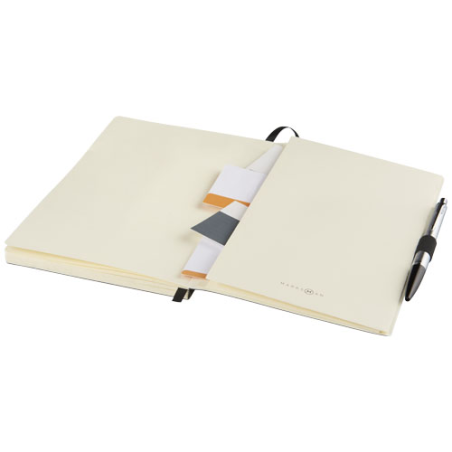 Carnet publicitaire A5 couverture souple boucle pour stylo et pochette intérieure - Revello Carnet publicitaire A5 couverture souple boucle pour stylo et pochette intérieure - Revello