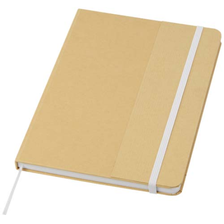 Carnet A5 personnalisable à couverture rigide Nelida en carton recyclé Carnet A5 personnalisable à couverture rigide Nelida en carton recyclé