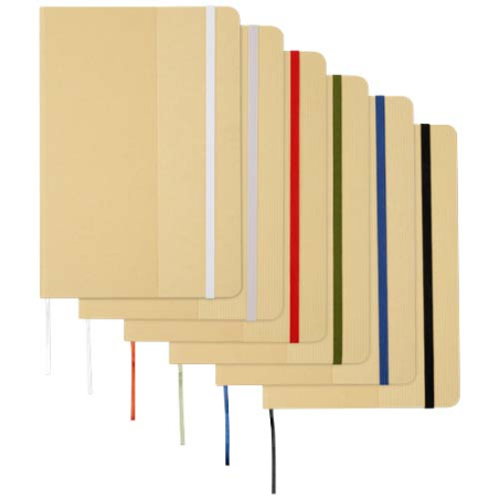 Carnet A5 personnalisable à couverture rigide Nelida en carton recyclé Carnet A5 personnalisable à couverture rigide Nelida en carton recyclé
