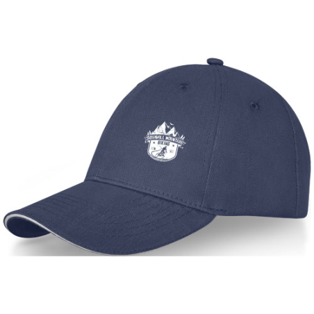 Casquette personnalisée sandwich 6&nbsp;panneaux en coton twill lourd brossé 260 g/m2 - Darton