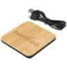 Chargeur sans fil personnalisé en bambou et tissu Leaf Chargeur sans fil personnalisé en bambou et tissu Leaf