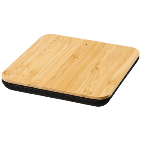 Chargeur sans fil personnalisé en bambou et tissu Leaf Chargeur sans fil personnalisé en bambou et tissu Leaf