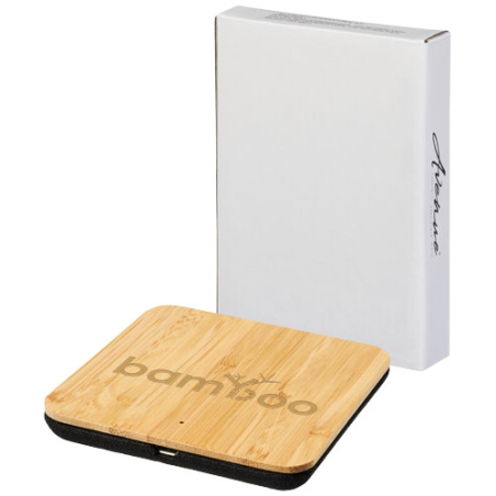 Chargeur sans fil personnalisé en bambou et tissu Leaf Chargeur sans fil personnalisé en bambou et tissu Leaf