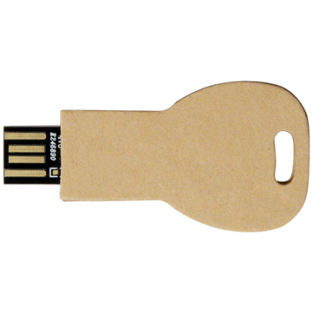 Clé USB&nbsp;personnalisée 2.0 en papier recyclé en forme de clé