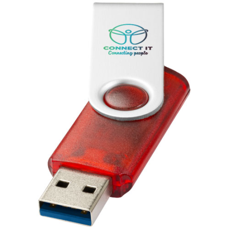 Clé USB&nbsp;personnalisée 3.0 Rotate translucide