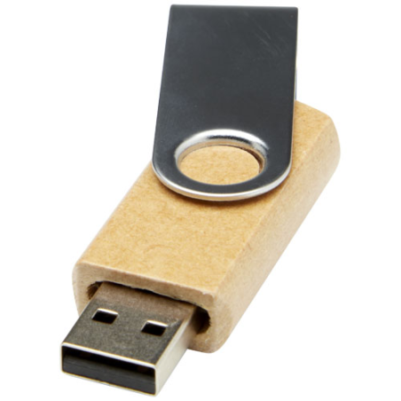 Clé USB&nbsp;publicitaire 2.0 Rotate en papier recyclé