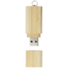 Clé USB publicitaire 2.0 en bambou avec porte-clés Clé USB publicitaire 2.0 en bambou avec porte-clés