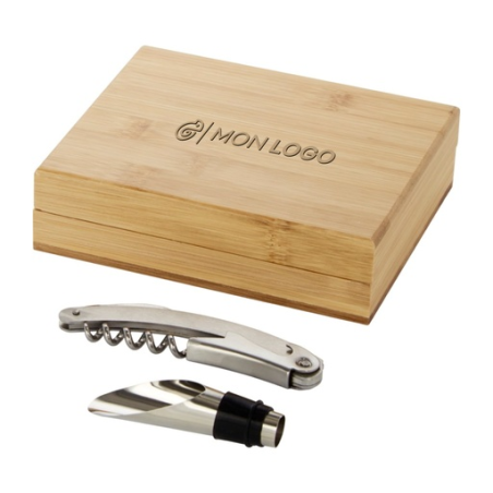 Coffret à vin personnalisé 2 pièces Merlou Coffret à vin personnalisé 2 pièces Merlou