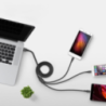Câble de charge 20W personnalisable 4 en 1 en matériaux recyclés - Renkei Câble de charge 20W personnalisable 4 en 1 en matériaux recyclés - Renkei