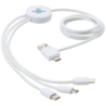 Câble de charge publicitaire 5-en-1 Pure avec additif antibactérien Câble de charge publicitaire 5-en-1 Pure avec additif antibactérien