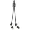 Câble de charge publicitaire 6-en-1 de 45 W en aluminium recyclé certifié RCS Câble de charge publicitaire 6-en-1 de 45 W en aluminium recyclé certifié RCS