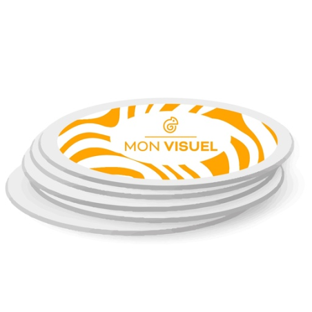Dessous de verre en carton personnalisable 9,3 cm - Marquage inclus