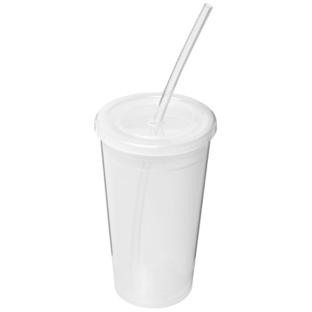 Gobelet isotherme personnalisé avec une paille Stadium 350 ml