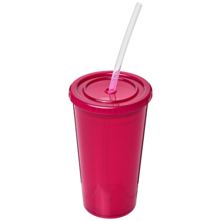 Gobelet isotherme personnalisé avec une paille Stadium 350 ml