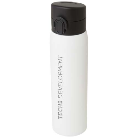 Petite bouteille isotherme personnalisable en inox recyclé certifié RCS Sika 450ml Petite bouteille isotherme personnalisable en inox recyclé certifié RCS Sika 450ml