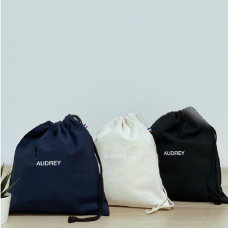 Pochon personnalisé en coton 260g/m2 Origine France garantie - Beauregard