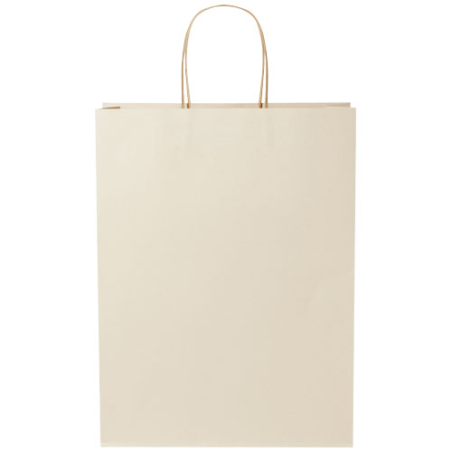 Sac en papier fabriqué à partir de déchets agricoles avec poignées torsadées (31 x 12 x 41 cm) Sac en papier fabriqué à partir de déchets agricoles avec poignées torsadées (31 x 12 x 41 cm)