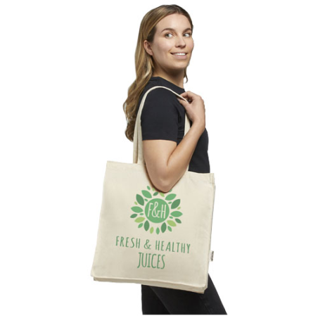 Sac cabas personnalisé Odessa en coton recyclé de 220&nbsp;gr/m² certifié GRS