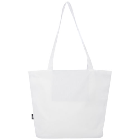 Sac shopping personnalisé de 20&nbsp;L avec fermeture éclair recyclé en RPET 600D GRS - Panama