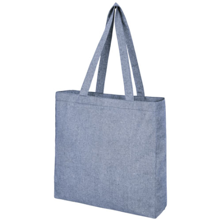 Sac shopping publicitaire Pheebs en polycoton recyclé avec soufflet 210&nbsp;gr/m² 13L