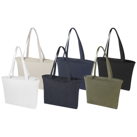 Sac shopping publicitaire en polycoton recyclé Aware™ de 500&nbsp;g/m² - Weekender