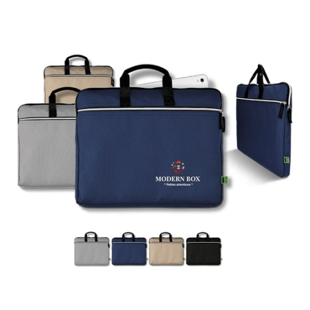 Sacoche personnalisable porte-document et ordinateur portable en RPET