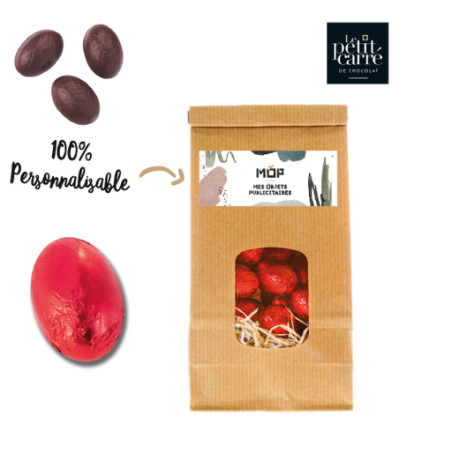 Sachet Friture oeuf chocolat noir bio 100g - Ma poulette Sachet Friture oeuf chocolat noir bio 100g - Ma poulette