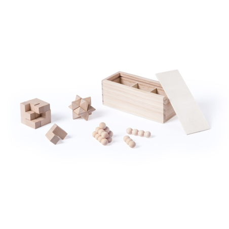 Set de 3 casse-tête publicitaire en bois Set de 3 casse-tête publicitaire en bois
